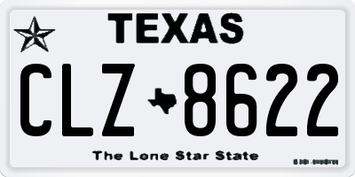 TX license plate CLZ8622