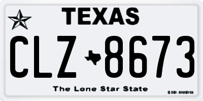 TX license plate CLZ8673