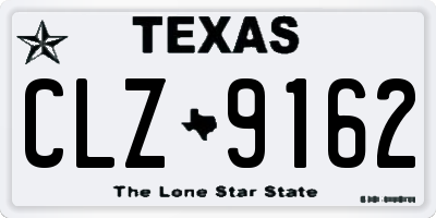 TX license plate CLZ9162