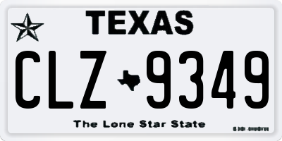 TX license plate CLZ9349