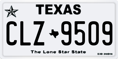 TX license plate CLZ9509