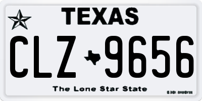 TX license plate CLZ9656