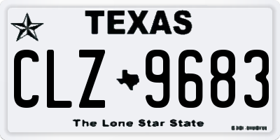 TX license plate CLZ9683