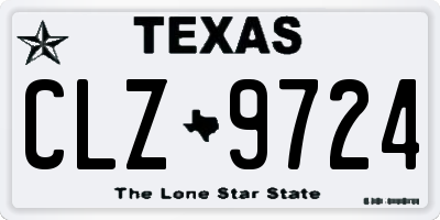 TX license plate CLZ9724