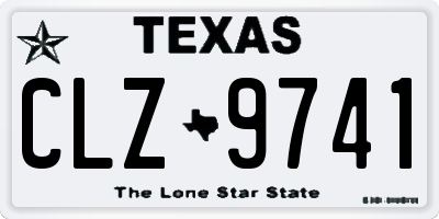 TX license plate CLZ9741