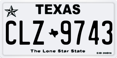 TX license plate CLZ9743