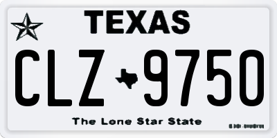 TX license plate CLZ9750