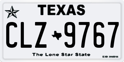 TX license plate CLZ9767