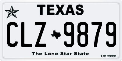 TX license plate CLZ9879
