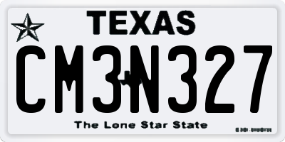 TX license plate CM3N327