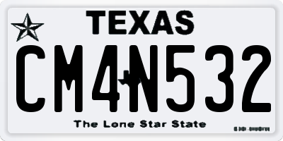 TX license plate CM4N532