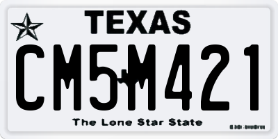 TX license plate CM5M421