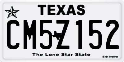 TX license plate CM5Z152