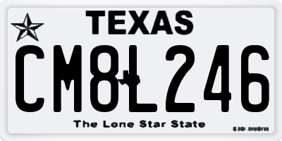 TX license plate CM8L246