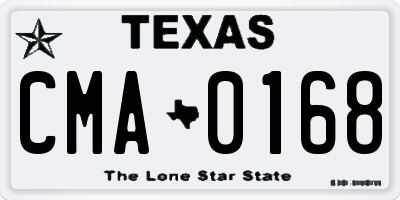 TX license plate CMA0168