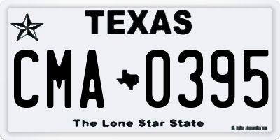 TX license plate CMA0395