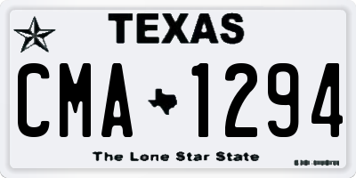 TX license plate CMA1294