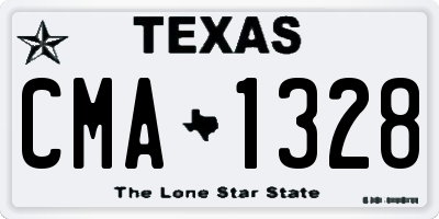 TX license plate CMA1328