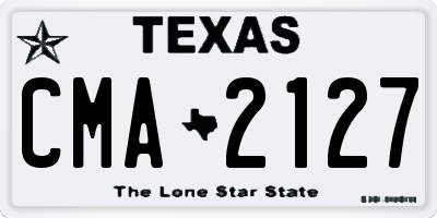 TX license plate CMA2127