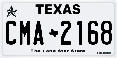 TX license plate CMA2168