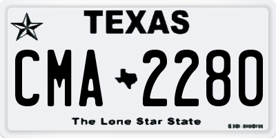 TX license plate CMA2280