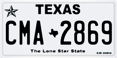 TX license plate CMA2869