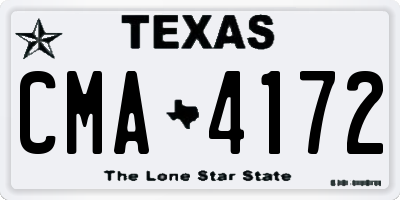 TX license plate CMA4172