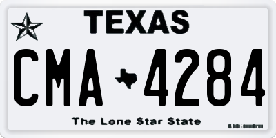 TX license plate CMA4284