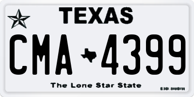 TX license plate CMA4399
