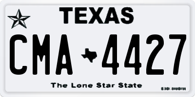 TX license plate CMA4427