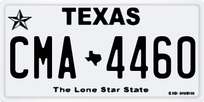 TX license plate CMA4460