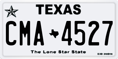 TX license plate CMA4527