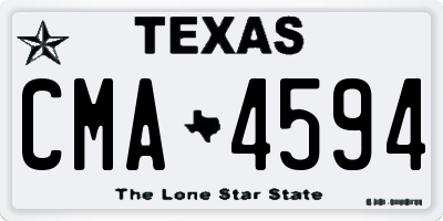 TX license plate CMA4594