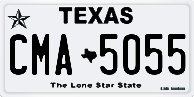 TX license plate CMA5055