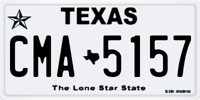 TX license plate CMA5157