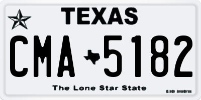 TX license plate CMA5182