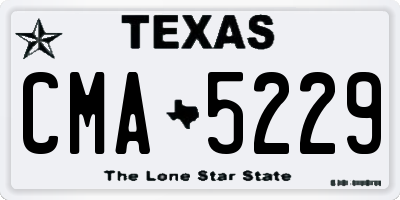 TX license plate CMA5229