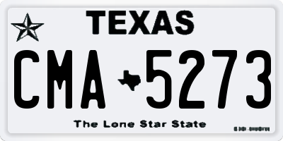 TX license plate CMA5273