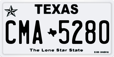TX license plate CMA5280
