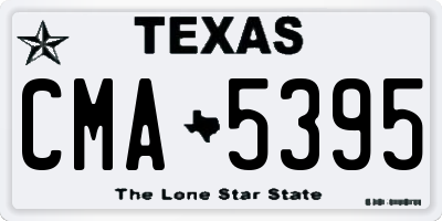 TX license plate CMA5395