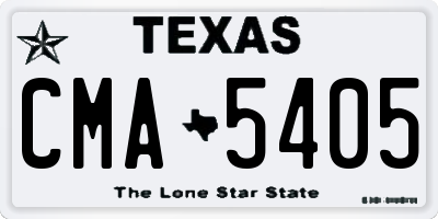 TX license plate CMA5405