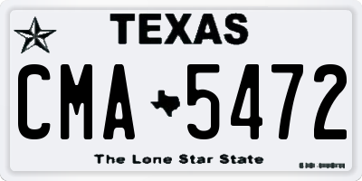 TX license plate CMA5472