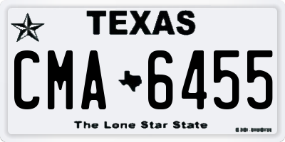 TX license plate CMA6455