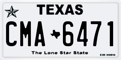 TX license plate CMA6471