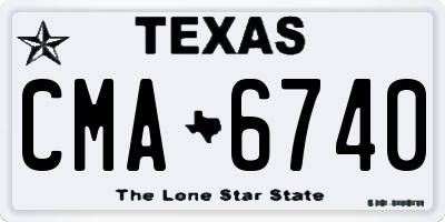 TX license plate CMA6740