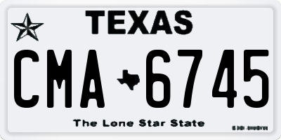 TX license plate CMA6745
