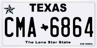 TX license plate CMA6864