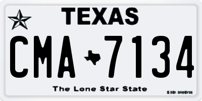 TX license plate CMA7134