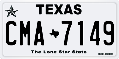 TX license plate CMA7149