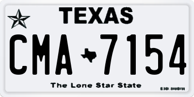 TX license plate CMA7154